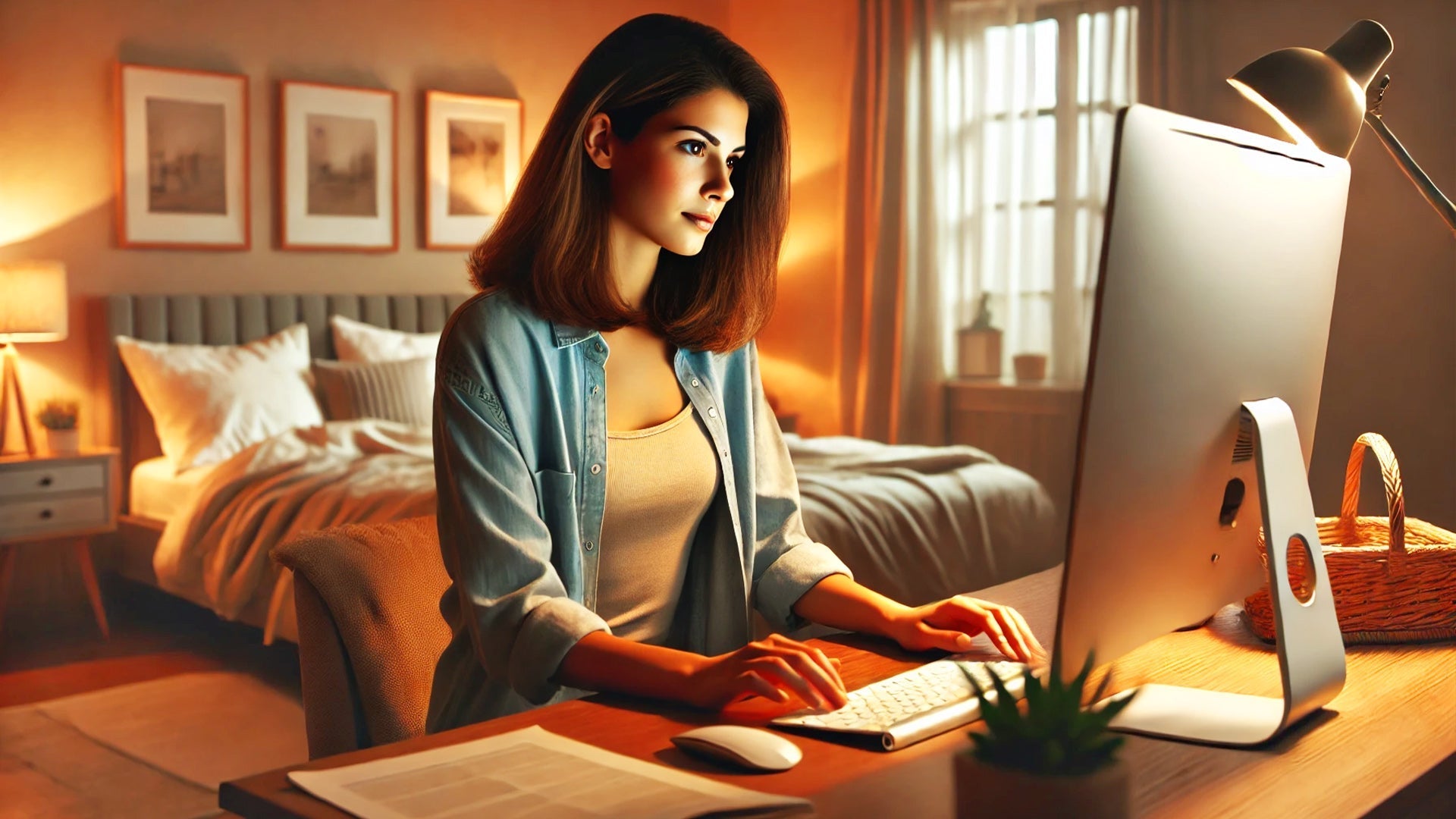 Donna che fa ricerche su Internet