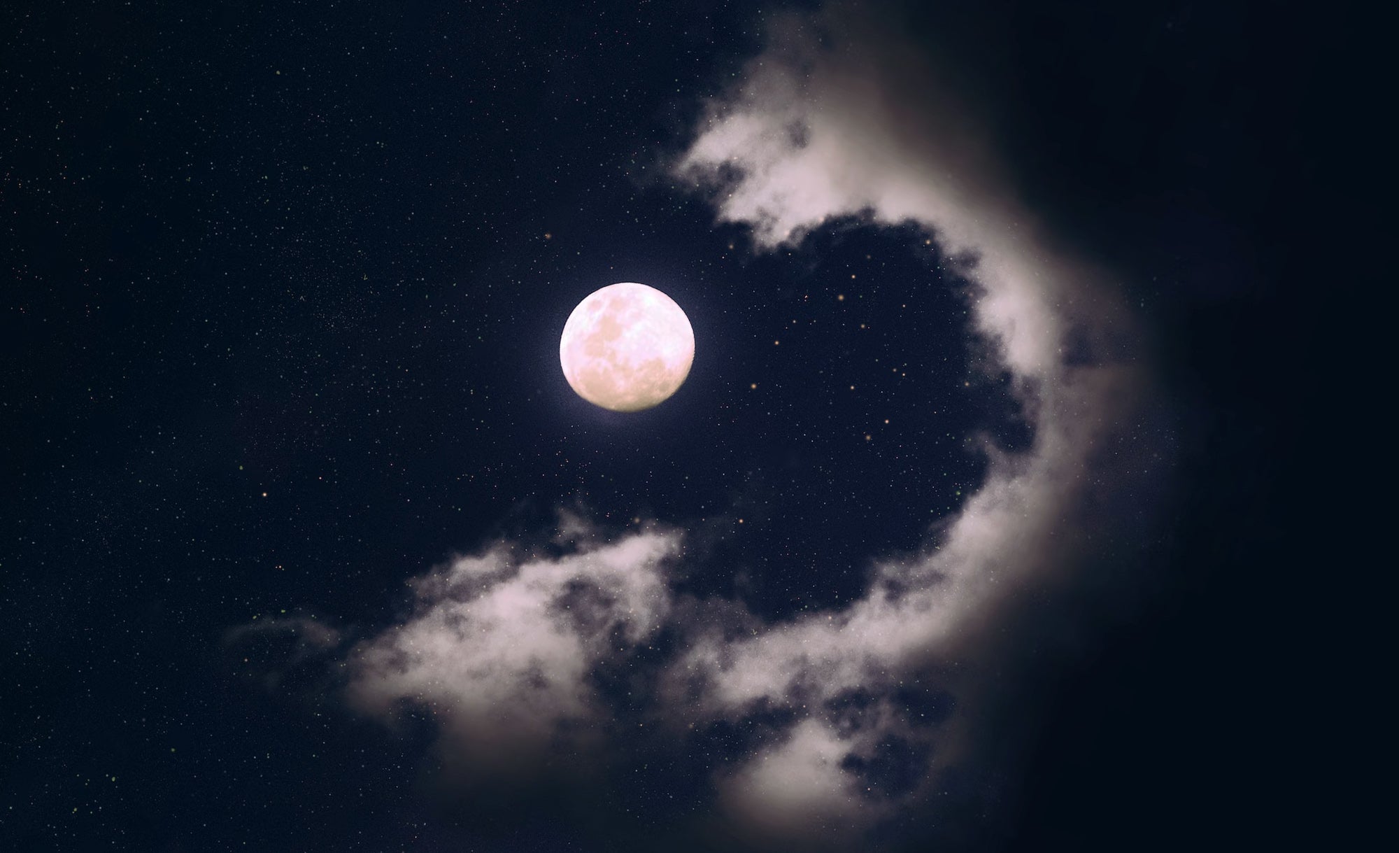 Luna piena di notte